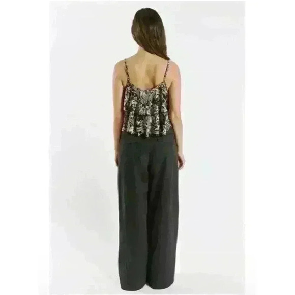 NWT Womens Anthropologie Raga Boho Multicolor Paisley Print Blousey Cropped Top - Picture 10 of 10